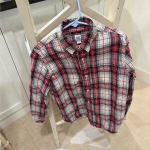 GAP Kids Red and Blue Plaid Shirt